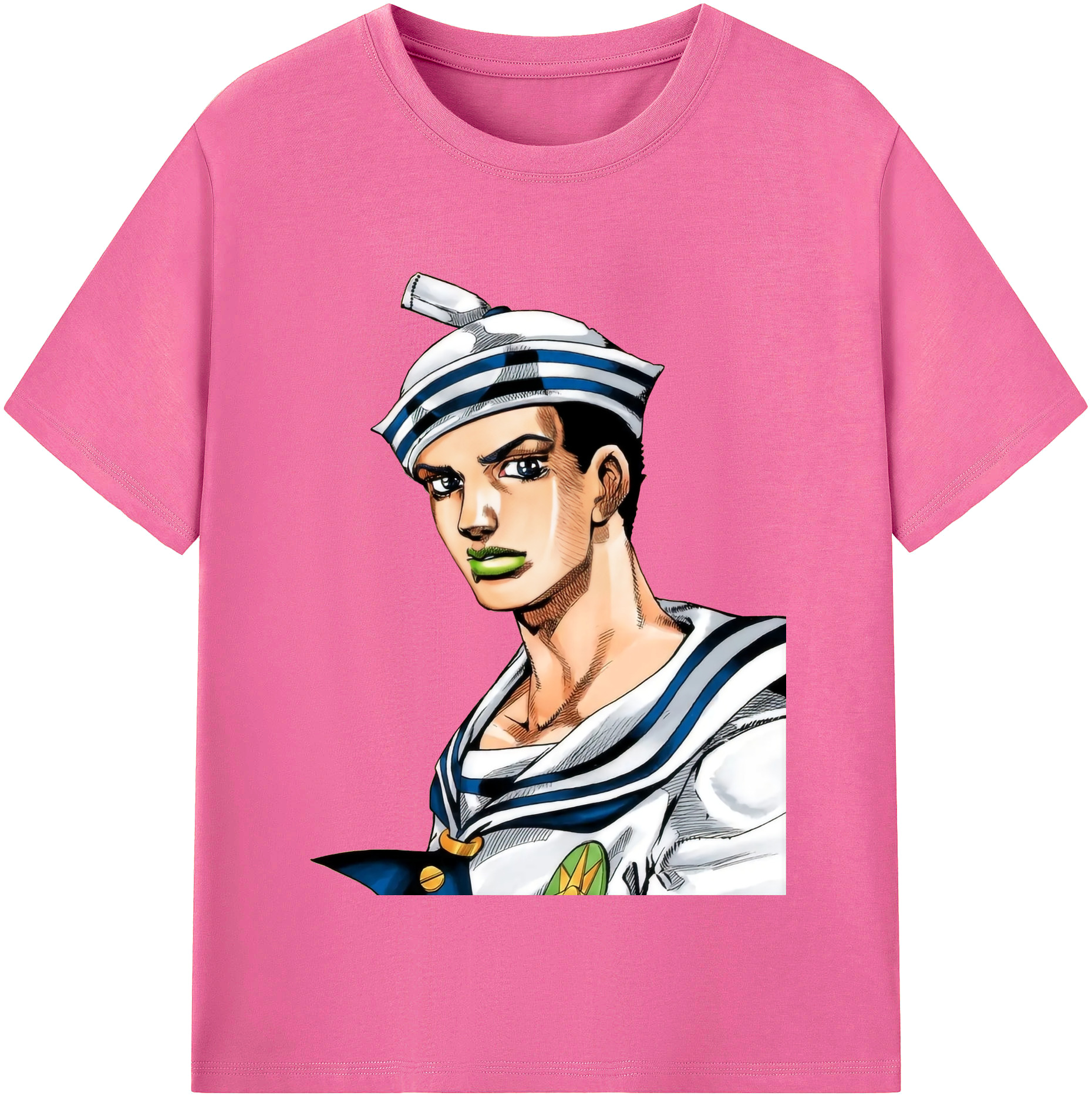 （画像用） ジョジョの奇妙な冒険 東方定助 JoJo's Bizarre Adventure Higashikata Josuke レディースカジュアルプリントTシャツ（綿100％）